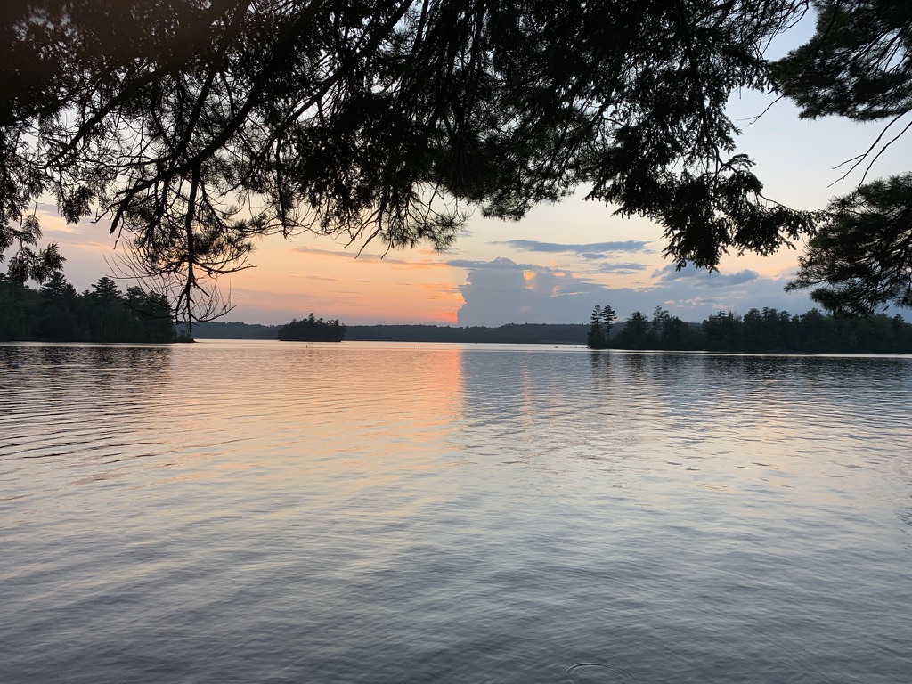 Lake Cobbosseecontee at golden hour